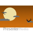 Bats With Moon PowerPoint animation