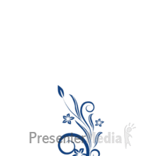 Growing Blue Vine Scrolling Down PowerPoint animation