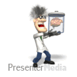Mad Scientist Holding Brain Powerpoint animation