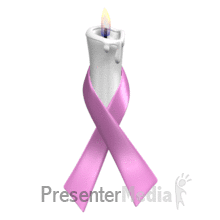 Lavender Ribbon Candle Flicker PowerPoint animation