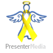 Angel Yellow Ribbon Floating PowerPoint animation