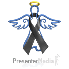 Angel Black Ribbon Floating PowerPoint animation