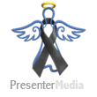 Angel Black Ribbon Floating PowerPoint animation
