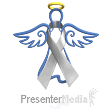 Angel Grey Ribbon Floating PowerPoint animation