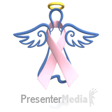 Angel Pink Ribbon Floating PowerPoint animation