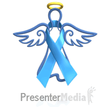 Angel Blue Ribbon Floating PowerPoint animation