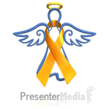Angel Orange Ribbon Floating PowerPoint animation