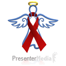 Angel Burgundy Ribbon Floating PowerPoint animation