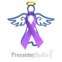 Angel Purple Ribbon Floating PowerPoint animation