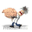 Mad Scientist Running With Brain PowerPoint animation