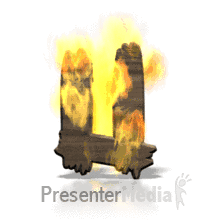 Fire Blaze U PowerPoint animation