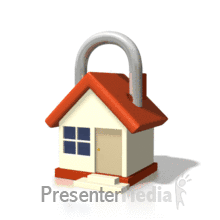 House Lock Open Close PowerPoint animation