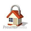 House Lock Open Close PowerPoint animation