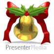 Christmas Holly and Gold Bell Ringing - PowerPoint Animation