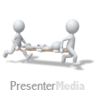Doctors carrying patient on stretcher - PowerPoint Animation