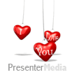 I Love You Hearts Swinging PowerPoint animation