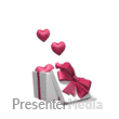 Valentines Day Hearts Fly Out Of Box - PowerPoint Animation
