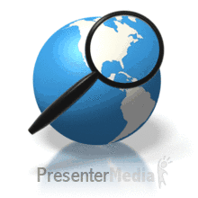 Earth Magnifying Glass Search Powerpoint animation