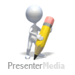 Student With Giant Pencil PowerPoint animation
