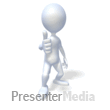 ID# 2116 - 3D Figure Gives Thumbs Up - PowerPoint Animation