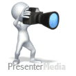 ID# 2350 - Stick Figure Taking Pictures  - PowerPoint Animation