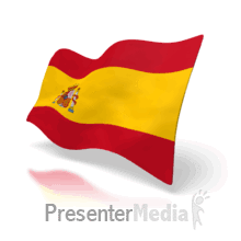 Spain Flag Perspective Anim PowerPoint animation