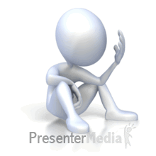 Stick Figure Sitting Confused Powerpoint animation