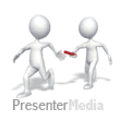 Stick Figures Passing Baton  - PowerPoint Animation