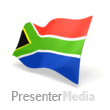 South Africa Flag Perspective PowerPoint animation
