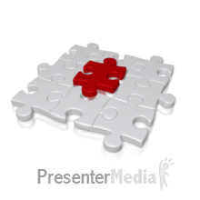 Red Puzzle Piece PowerPoint animation