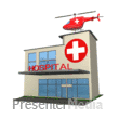 Hospital Building Medical Helicopter  PowerPoint animation