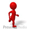 Red Leader Running Alone - PowerPoint Animation