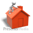 Stick Figure Hammering Roof House PowerPoint animation