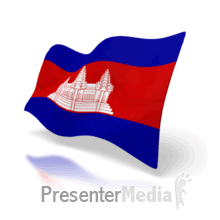 Animated Cambodia Flag PowerPoint animation