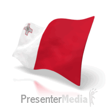 Animated flag of Malta PowerPoint animation