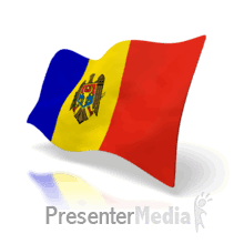 Animated Flag of Moldova PowerPoint animation