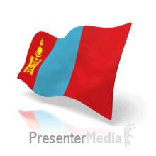 Animated Mongolian Flag PowerPoint animation