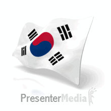 Animated South Korean Flag PowerPoint animation