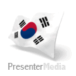Animated South Korean Flag PowerPoint animation