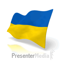 Animated Flag of Ukraine PowerPoint animation