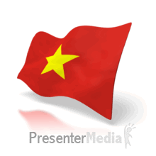 Animated Flag of Vietnam PowerPoint animation