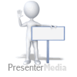 Stick Figure Waving with Sign - PowerPoint Animation