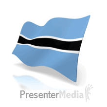Animated Botswana Flag PowerPoint animation