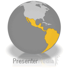 Earth Spin South America Mexico Highligh PowerPoint animation