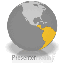 earth spin South America Highlighted PowerPoint animation