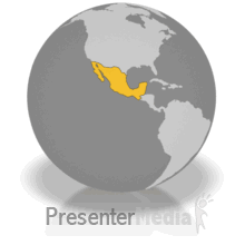 Earth Spin Mexico Hightlighted PowerPoint animation