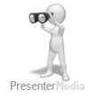 Stick Figure Looking With Binoculars - PowerPoint Animation