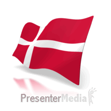 Animated Flag of Denmark PowerPoint animation