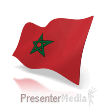 Morocco Animated Flag PowerPoint animation