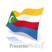 Comoros Flag Perspective Anim PowerPoint animation